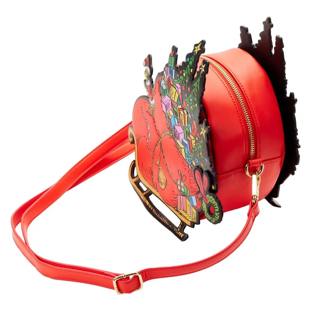 Loungefly Dr Seuss Grinch Sleigh Crossbody Purse Bag